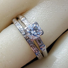 Load image into Gallery viewer, Earth Mined European Diamond Deco Wedding Band Vintage Antique Platinum Eternity Ring