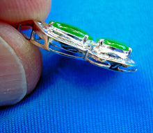Load image into Gallery viewer, Earth mined Jade and Diamond Elegant Designer Pendant Exciting 14k White Gold Amulet Charm