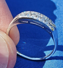 Load image into Gallery viewer, Earth Mined Diamond Wedding Band Double Row Victorian Antique Anniversary Ring