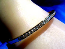Load image into Gallery viewer, 1 carat Genuine Diamond Deco Bangle Bracelet Elegant Anniversary Cuff 14K Gold