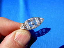 Load image into Gallery viewer, Earth mined Diamond Art Deco Brooch Special Antique Platinum Filigree Pendant Charm