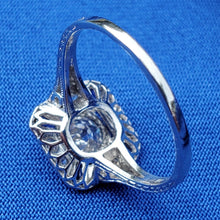 Load image into Gallery viewer, 0.76 carat Earth mined Antique Diamond Engagement Ring European Deco Platinum Solitaire size 5.25