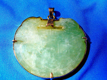 Load image into Gallery viewer, Antique Jade Ru Yi Lucky Lock Pendant Deco Charm Amulet 14k Gold