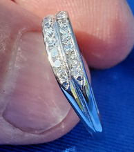 Load image into Gallery viewer, Earth Mined Diamond Wedding Band Double Row Victorian Antique Anniversary Ring