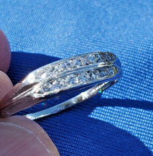 Load image into Gallery viewer, Earth Mined Diamond Wedding Band Double Row Victorian Antique Anniversary Ring