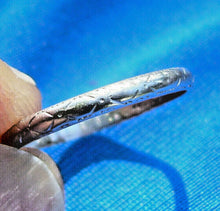 Load image into Gallery viewer, Antique Platinum Deco Wedding Band Elegant Engraved Estate Anniversary Ring size 5.25