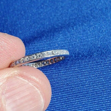 Load image into Gallery viewer, 1 carat Earth mined Diamond Art Deco Anniversary Wedding Band Antique Platinum Eternity Ring