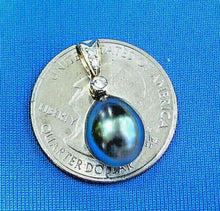 Load image into Gallery viewer, South Sea Pearl Pendant Natural Diamond 14k White Gold Charm
