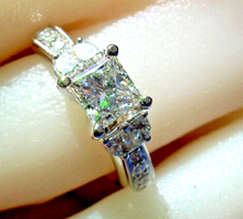 Load image into Gallery viewer, Earth mined Diamond Deco Wedding Band UNIQUE Enhancer Wrap Solitaire Ring Guard 14k White Gold