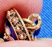 Load image into Gallery viewer, Elegant Unique Art Deco 14K Gold Cufflinks Rare Signed Antique Enamel Buttons