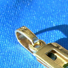 Load image into Gallery viewer, Earth Mined EMERALD Deco Cross Pendant Elegant Design Charm Solid 14k Gold