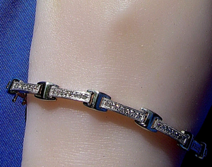 Genuine Le Vian Diamond Tennis Bracelet Designer Line 14k Gold 7.5" inch long