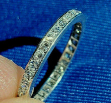 Load image into Gallery viewer, 1 carat Earth mined Diamond Art Deco Anniversary Wedding Band Antique Platinum Eternity Ring
