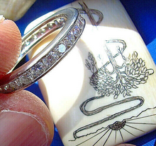 Load image into Gallery viewer, 1.50 carat Earth mined Diamond Deco Wedding Band Designer Eternity Anniversary Ring size 6.25