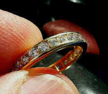 Load image into Gallery viewer, Earth mined Diamond Deco Wedding Band Eternity Anniversary Ring Size 6.5