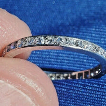 Load image into Gallery viewer, 1 carat Earth mined Diamond Art Deco Anniversary Wedding Band Antique Platinum Eternity Ring