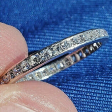 Load image into Gallery viewer, 1 carat Earth mined Diamond Art Deco Anniversary Wedding Band Antique Platinum Eternity Ring