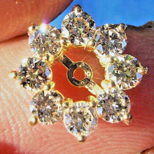 Load image into Gallery viewer, 2 carat Earth mined Diamond Deco Earrings Jackets Solitaire Studs Enhancers Wraps 14k Gold
