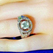 Load image into Gallery viewer, 3.50 carat Earth mined Diamond Engagement Ring Vintage Halo Design Solitaire 18k White Gold