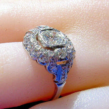 Load image into Gallery viewer, 1.75 carat Earth mined Diamond Art Deco Engagement Ring Antique Platinum Solitaire