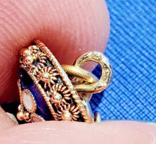 Load image into Gallery viewer, Elegant Unique Art Deco 14K Gold Cufflinks Rare Signed Antique Enamel Buttons