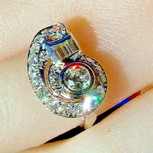 Load image into Gallery viewer, 1.41 carat Natural European cut Diamond Deco Engagement Ring Unique Antique Platinum Setting