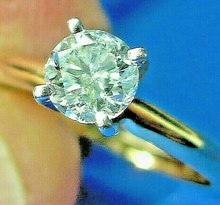 Load image into Gallery viewer, Earth mined Round Brilliant Diamond Solitaire Designer 14k Gold Engagement Ring