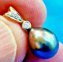 Load image into Gallery viewer, South Sea Pearl Pendant Natural Diamond 14k White Gold Charm