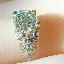 Load image into Gallery viewer, 1.85 Carat Earth mined Diamond Art Deco Engagement Ring Vintage Antique Platinum Solitaire