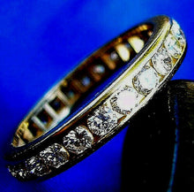 Load image into Gallery viewer, Earth mined Diamond Deco Wedding Band Eternity Anniversary Ring Size 6.5