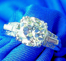 Load image into Gallery viewer, Earth mined European cut Diamond Art Deco Engagement Ring Vintage Antique Platinum Solitaire