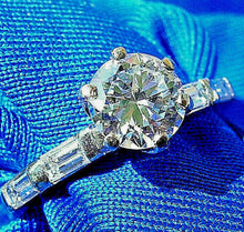 Load image into Gallery viewer, 1.03 carat Earth mine Diamond Deco Engagement Ring Vintage Solitaire 14k White Gold