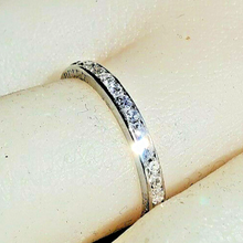 Load image into Gallery viewer, 1 carat Earth mined Diamond Art Deco Anniversary Wedding Band Antique Platinum Eternity Ring