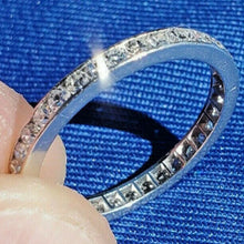 Load image into Gallery viewer, 1 carat Earth mined Diamond Art Deco Anniversary Wedding Band Antique Platinum Eternity Ring