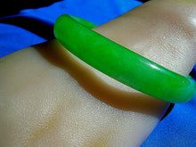 Load image into Gallery viewer, Earth Mined green Jade Antique Bangle Old Semi Translucent Bracelet
