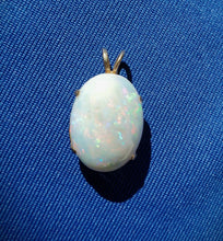 Load image into Gallery viewer, Earth mined Opal Deco Design Pendant 14k Gold Charm
