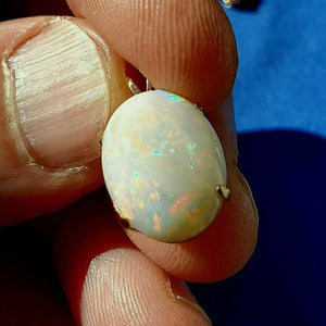 Earth mined Opal Deco Design Pendant 14k Gold Charm