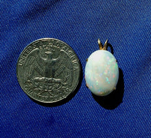 Load image into Gallery viewer, Earth mined Opal Deco Design Pendant 14k Gold Charm
