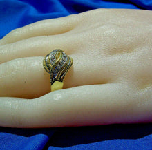 Load image into Gallery viewer, Vintage Damiani Diamond Ring Elegant Unique Deco Style 18k Gold Setting
