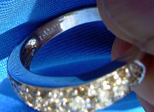 LeVian Special Diamond Wedding Band White gold Designer Anniversary Ring 9
