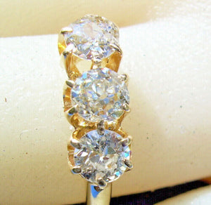 1 CARAT Earth mined Diamond Deco Wedding Band Victorian Antique Cushion cut Ring