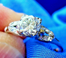 Load image into Gallery viewer, Earth mined European Diamond Deco Engagement Ring Vintage Design 14k White Gold Solitaire
